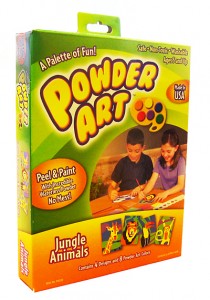 Crescent Cardboard Powder Art Jungle Animals Set